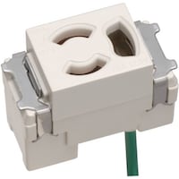 明工社 明工 ML抜け止め接地コンセント送り付(接地リード線付)(白) ML1249WW1 1個