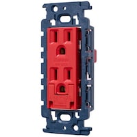 明工社 明工 MLアースターミナル付接地ダブルコンセント (赤)(カバー付)(カセット) ML1259RC 1個