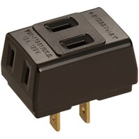 明工社 明工 15A トリプルタップ(黒) MR2965B 1個