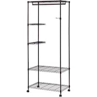 アイリスオーヤマ IRIS 523188 カラーメタル ワードローブ ラックタイプ ブラウン CMWR75183BW 1台