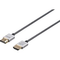 バッファロー BUFFALO HDMIケーブル プレミアム認証 スリム 1.5m シルバー BSHDPS15SV 1個