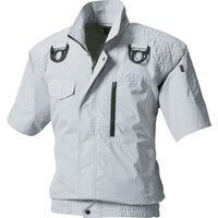 村上被服 HOOH 快適ウェア フルハーネス対応半袖ブルゾン L シルバーグレー