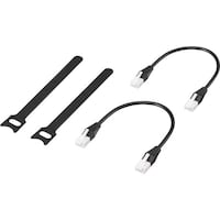 バッファロー BUFFALO ツメ折れないCat6 LANケーブル 結束バンド付 0.15m×2 ブラック