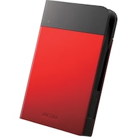 バッファロー BUFFALO ICカード対応MILスペック 耐衝撃ボディー防雨防塵ポータブルHDD 2TB レッド