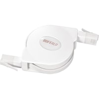 バッファロー BUFFALO ツメの折れないCat6 LANケーブル 巻取式 1.5m ホワイト