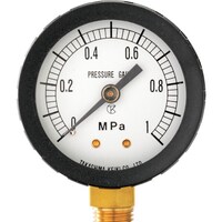 高島計器 高島 プラスチック真空計(A枠立型・φ50) 圧力レンジ0.0ーー0.1MPa R1/4【1204901】