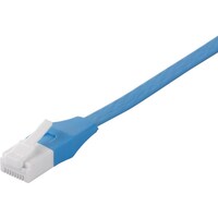 バッファロー BUFFALO Cat6A ツメの折れないLANケーブル フラット ストレート 15m ブルー