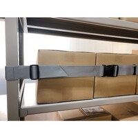 ティーエフサービス ティーエフサービス スチールラック用 落下防止ベルト イーガード重量物ラック用1200mm(バックル) 1本入り 強度約100kg