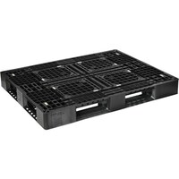 日本プラパレット NPC プラスチックパレットLA1411RR 片面四方差し 黒 LA1411RR 1枚