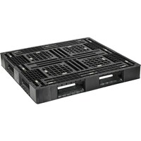 日本プラパレット NPC プラスチックパレットFA1211RR 片面四方差し 黒 FA1211RR 1枚