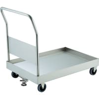 トラスコ中山 TRUSCO ステンレス台車 オールSUS304 皿型台車 900X600 帯電防止U車輪 ストッパー付 SSAR2TBUS 1台