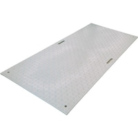 ウッドプラスチック ウッドプラスチック 工事用敷板 Wボード 片面凸 カラー:灰 910mm×1820mm(持ち手2) B091815GYM2K4 1枚