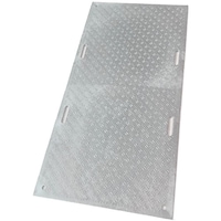 ウッドプラスチック ウッドプラスチック 工事用敷板 Wボード 両面凸 カラー:灰 910mm×1820mm(持ち手2) B091820GYM2K4 1枚