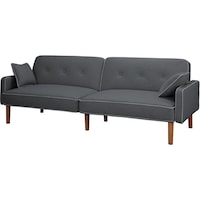 アイリスオーヤマ IRIS 101993 3人掛けリクライニングソファベッド ダークグレー DRSB3SDH 1台