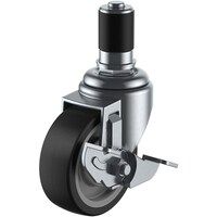 ユーエイキャスター ユーエイ 差し込み式 自在 キャスター ゴム 車輪径75mm ストッパー付き Sタイプ STFS型 パイプ径35