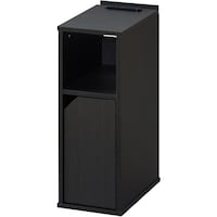 アイリスオーヤマ IRIS 296242 ナイトテーブル扉付き ブラック