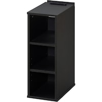 アイリスオーヤマ IRIS 296239 ナイトテーブル棚付き ブラック