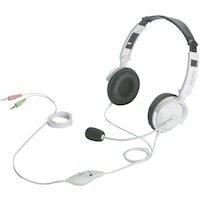 バッファロー BUFFALO 両耳ヘッドバンド式ヘッドセット 半密閉/ノイズキャンセリングマイク搭載 ホワイト