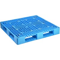 日本プラパレット NPC プラスチックパレットLAー1111 片面四方差し 青 LA1111 1枚