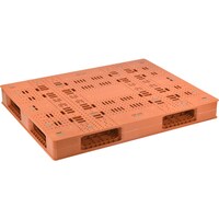 日本プラパレット NPC プラスチックパレットFM1310 両面4方差し ブラウン FM1310 1枚