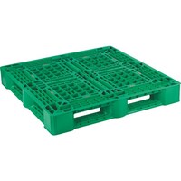 日本プラパレット NPC プラスチックパレットSLA1111 片面四方差し グリーン SLA1111GR 1枚
