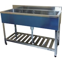 東製作所 アズマ 一槽シンク(ホース付) 1200×450×800 KP11200 1台