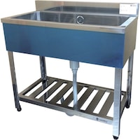 東製作所 アズマ 一槽シンク(ホース付) 750×450×800 KP1750 1台