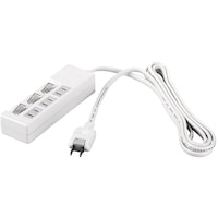 バッファロー BUFFALO 2ピン式電源タップ 3個口タイプ 雷サージ防止/個別スイッチ付 3m ホワイト