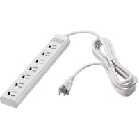 バッファロー BUFFALO 3ピン式電源タップ 7個口 5m ホワイト 集中スイッチ 変換アダプター付