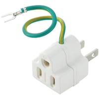 バッファロー BUFFALO 3ピン⇒2ピン変換アダプター ホワイト