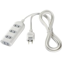 バッファロー BUFFALO 2ピン式電源タップ 4個口タイプ シャッター付 1m ホワイト