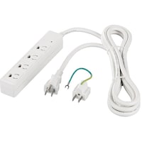 バッファロー BUFFALO RoHS対応 3ピン式電源タップ 4個口タイプ マグネット付 3m ホワイト