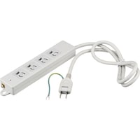 バッファロー BUFFALO 3ピン式電源タップ 2重構造 ランプ付 1m ライトグレー