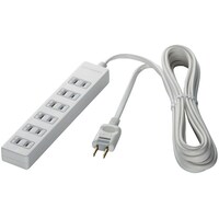 バッファロー BUFFALO 2ピン式電源タップ 6個口タイプ 雷サージ防止付 3m ホワイト