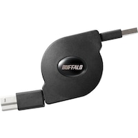 バッファロー BUFFALO USB3.2 Gen1 AB 巻取り式ケーブル 0.7m ブラック