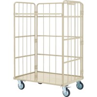 トラスコ中山 TRUSCO カゴ車 ハイテナー 950X800X1700 直進仕様 IV色 THT4AIV 1台