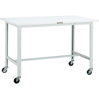 トラスコ中山 TRUSCO 軽荷重作業台(150kg)AE型 1800X750XH809 φ75キャスター付 ホワイト色 AE1800C75W 1台