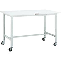 トラスコ中山 TRUSCO 軽荷重作業台(150kg)AE型 1800X900XH809 φ75キャスター付 ホワイト色 AE1809C75W 1台