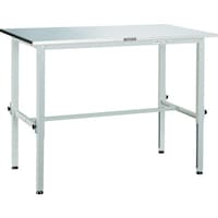 トラスコ中山 TRUSCO 軽荷重作業台高さ調節式(150kg)AEM型 1800X750XH650ー950 ステンレス張り ホワイト色 AEM1800SUSW 1台