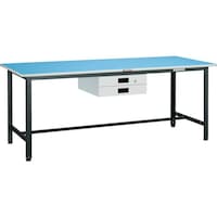 トラスコ中山 TRUSCO 軽荷重作業台(250kg)BE型 1200X600XH740 薄型2段引出付 ダークグレー色 BE1260UDK2 1台