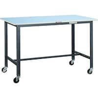 トラスコ中山 TRUSCO 軽荷重作業台(125kg)BE型 1200X750XH806 φ75キャスター付 ダークグレー色 BE1275C75 1台