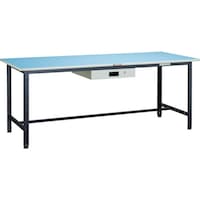 トラスコ中山 TRUSCO 軽荷重作業台(250kg)BE型 1800X600XH740 薄型1段引出付 ダークグレー色 BE1860UDK1 1台