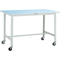 トラスコ中山 TRUSCO 軽荷重作業台(90kg)BO型 900X600XH806 φ75キャスター付 ホワイト色 BO0960C75 1台