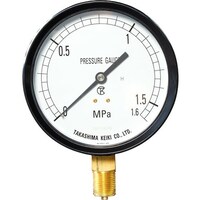 高島計器 高島 プラスチック真空計(A枠立型・φ75)圧力レンジ0.0ーー0.1MPa G3/8【1221901】