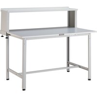 トラスコ中山 TRUSCO 軽荷重作業台(300kg)AE型 900X600XH1044(全高) 上棚付 ホワイト色 RAE0960YURBW 1台