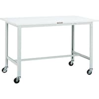 トラスコ中山 TRUSCO 軽荷重作業台(150kg)AE型 1200X750XH808 φ75キャスター付 ホワイト色 RAE1200C75W 1台
