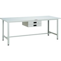 トラスコ中山 TRUSCO 軽荷重作業台(300kg)AE型 1500X750XH740 薄型2段引出付 ダークグレー色 SAE1500UDK2DG 1台