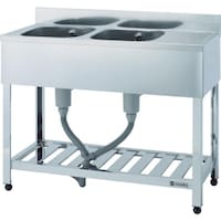 東製作所 アズマ 二槽水切シンク左水槽 1000×450×800 KPM21000L 1台