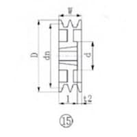 EVN EVN ブッシングプーリー SPA 190mm 溝数2