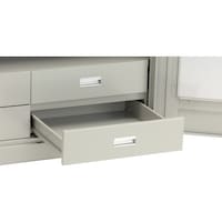 トラスコ中山 TRUSCO スーパーヘビーキャビネット 窓・引出4個・ベース付 SHC604MB4LA 1台